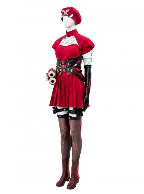 Game Marvel Rivals Halloween Cosplay Little Red Riding Hood Psylocke Costume Set Without Shoes