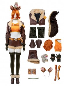 Game Marvel Rivals Halloween Cosplay Squirrel Girl Costume Set Without Shoes