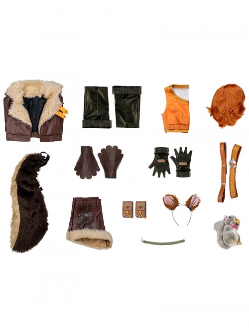 Game Marvel Rivals Halloween Cosplay Squirrel Girl Costume Set Without Shoes