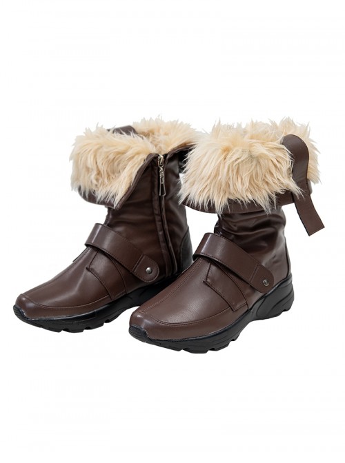 Game Marvel Rivals Halloween Cosplay Squirrel Girl Accessories Brown Plush Shoes