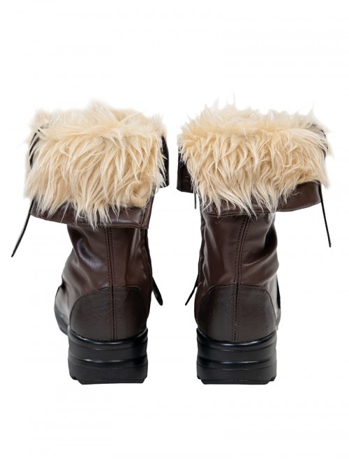 Game Marvel Rivals Halloween Cosplay Squirrel Girl Accessories Brown Plush Shoes