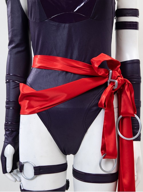 Game Marvel Rivals Halloween Cosplay Psylocke Revenge Costume Set Without Shoes