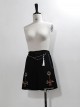 Fortune Series Ouji Fashion Chinese Style Coin Elements Tassel Chain Loose Black Short Pants