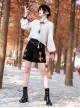 Fortune Series Ouji Fashion Chinese Style Coin Elements Tassel Chain Loose Black Short Pants