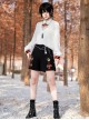 Fortune Series Ouji Fashion Chinese Style Coin Elements Tassel Chain Loose Black Short Pants