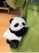 Panda Baby Kawaii Fashion Black White Plush Doll Mini Chain Crossbody Bag