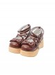 Sponge Cake Tower Series Sweet Lolita Butterfly Bowknot Cross Strap Cute Comfortable Round Toe Platform Shoes