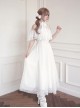 Japanese Gothic Lolita Harajuku Style Kawaii Lace Tulle Cross Pendant Dress Hairband Set