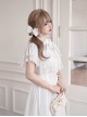 Japanese Gothic Lolita Harajuku Style Kawaii Lace Tulle Cross Pendant Dress Hairband Set