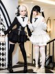 Doki Series Gothic Lolita Japanese Jirai Onna Ruffled Collar Strapped Bowknot Long Sleeve Dress