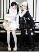 Doki Series Gothic Lolita Japanese Jirai Onna Ruffled Collar Strapped Bowknot Long Sleeve Dress