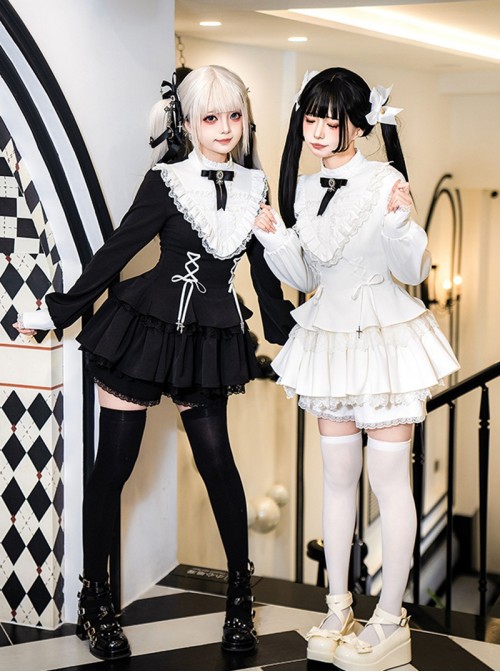 Doki Series Lolita Kawaii Fashion Japanese Jirai Onna Lace Pocket daily versatile Shorts