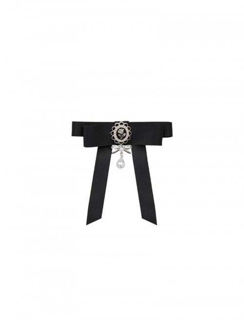 Doki Series Kawaii Fashion Japanese Jirai Onna Lace Ribbon Pearl Bowknot Brooch
