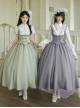 Message Series Classic Lolita Elegant Soft Low Saturation Minimalistic Ruffled Bowknot Long Dress