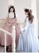 Message Series Classic Lolita Elegant Soft Low Saturation Minimalistic Ruffled Bowknot Long Dress