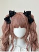 Japanese Style Jirai Onna Dark Halloween Gothic Lolita Cross Bowknot Hairpins