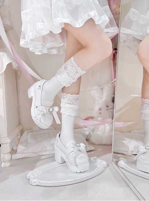 Love God Series Kawaii Fashion Sweet Lolita Mass Produced Jirai Onna Heel Increasing Thick Sole Loafers