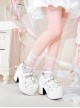 Overlapping Rhythm Series Sweet Lolita Jirai Onna Japanese Mass Produced Cute Pearl Bowknot Platform Loafers