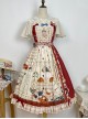 Tea Party Series Sweet Lolita Elegant Checked Print Daily Wearable Cute Camisole Dress