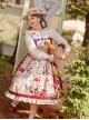 Tea Party Series Sweet Lolita Elegant Checked Print Daily Wearable Cute Camisole Dress
