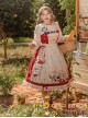Tea Party Series Sweet Lolita Elegant Checked Print Daily Wearable Cute Camisole Dress