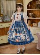 Tea Party Series Sweet Lolita Elegant Checked Print Daily Wearable Cute Camisole Dress
