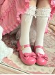 Hug Bear Series Sweet Lolita Bear Alloy Buckle Cute Comfortable Round Toe Low Heel Mary Jane Shoes