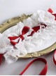 Red Christmas Series Sweet Lolita Lace Bowknot Floral Imitation Magnificent Headband