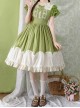 Summer Breeze Series Classic Lolita Comfortable Soft Cotton Embroidered Ruffle Sweet Sister Cute Short Sleeve Dress