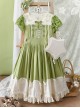 Summer Breeze Series Classic Lolita Comfortable Soft Cotton Embroidered Ruffle Sweet Sister Cute Short Sleeve Dress