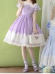 Summer Breeze Series Classic Lolita Comfortable Soft Cotton Embroidered Ruffle Sweet Sister Cute Short Sleeve Dress