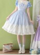Summer Breeze Series Classic Lolita Comfortable Soft Cotton Embroidered Ruffle Sweet Sister Cute Short Sleeve Dress