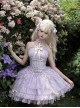 Cross Maiden Series Sweet Lolita Lavender Dreamy Tulle Delicate Elegant Halter Neck Dress