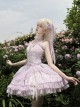 Cross Maiden Series Sweet Lolita Lavender Dreamy Tulle Delicate Elegant Halter Neck Dress