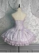Cross Maiden Series Sweet Lolita Lavender Dreamy Tulle Delicate Elegant Halter Neck Dress