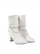 Dragon Raja Gate Of Cassell Halloween Cosplay Eri Uesugi Sleepless Starry Night Accessories White High Heel Leather Shoes
