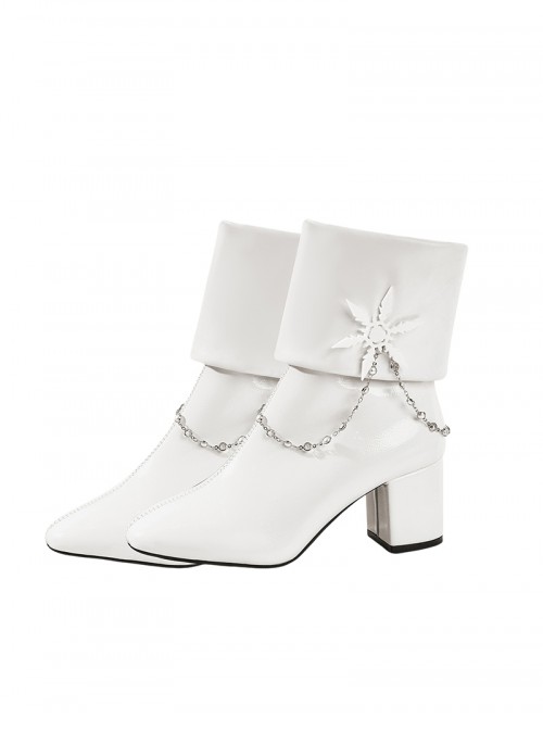 Dragon Raja Gate Of Cassell Halloween Cosplay Eri Uesugi Sleepless Starry Night Accessories White High Heel Leather Shoes