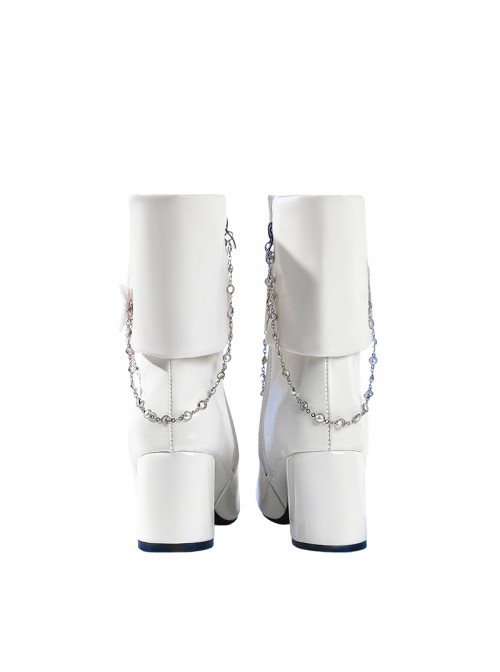 Dragon Raja Gate Of Cassell Halloween Cosplay Eri Uesugi Sleepless Starry Night Accessories White High Heel Leather Shoes