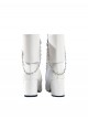 Dragon Raja Gate Of Cassell Halloween Cosplay Eri Uesugi Sleepless Starry Night Accessories White High Heel Leather Shoes