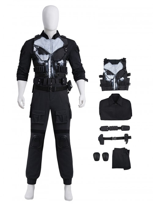 Daredevil Born Again Halloween Cosplay Frank Castle The Punisher Costume Set Without Shoes