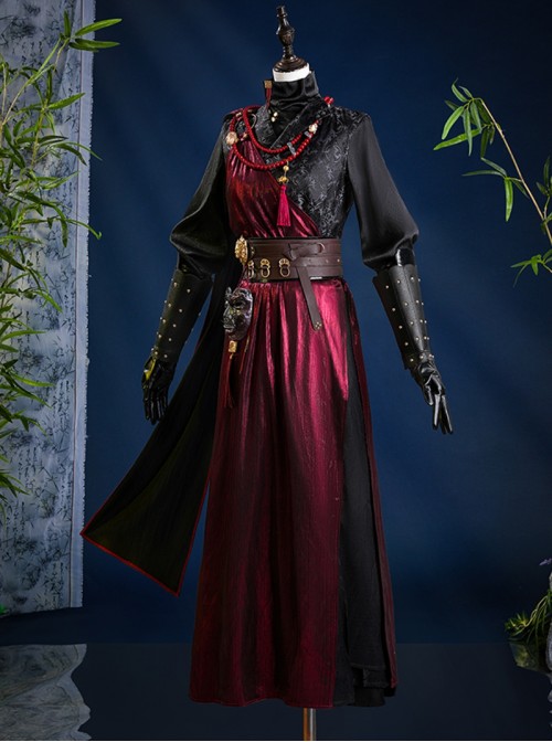 Game Where Winds Meet Halloween Cosplay San Geng Tian Sect Female Uniform Costume Full Set
