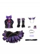 Game Naraka Bladepoint Halloween Cosplay Tessa x Sanrio Kuromi Costume Full Set