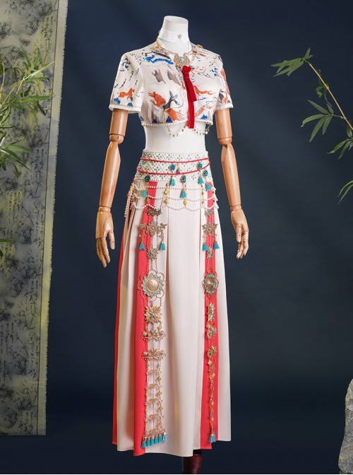 Where Winds Meet Halloween Cosplay Female Gamer Liyuan Sect Martial Arts Clothing Costume Set