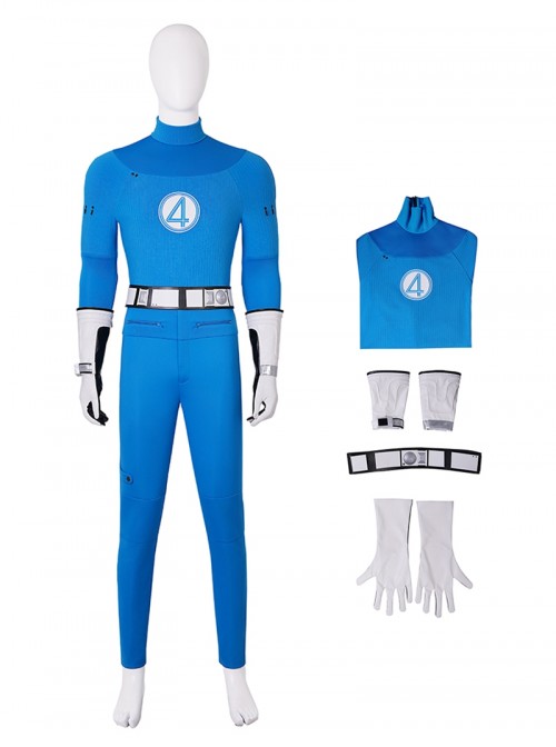Movie The Fantastic Four First Steps Halloween Cosplay Mister Fantastic Bodysuit Costume Set Without Shoes