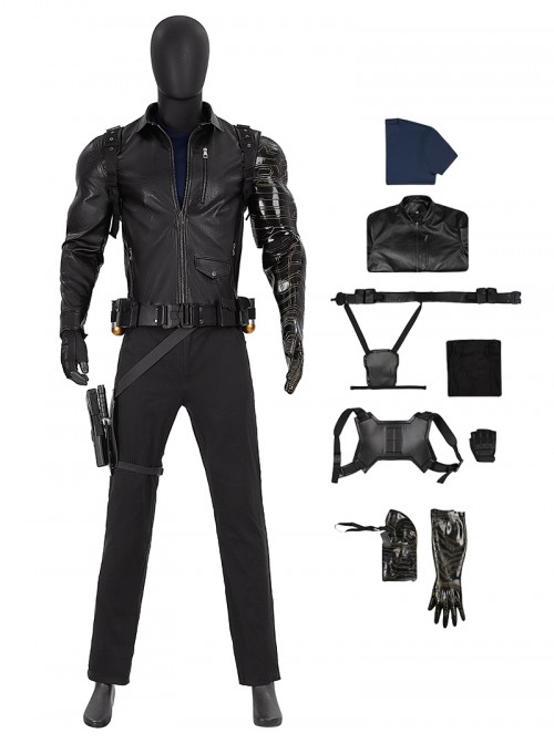 Movie Thunderbolts Halloween Cosplay Winter Soldier James Barnes Bucky Costume Set Without Shoes