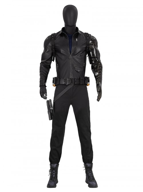 Movie Thunderbolts Halloween Cosplay Winter Soldier James Barnes Bucky Accessories Black Purple Shoes