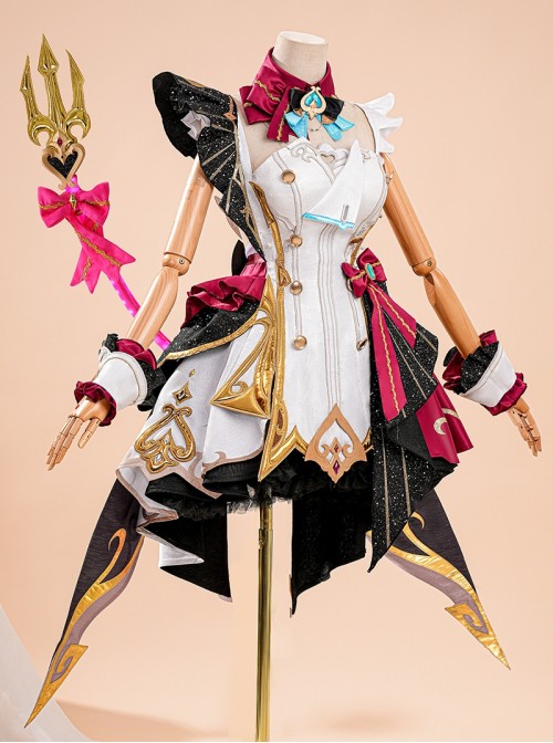 Game Genshin Impact Halloween Cosplay Escoffier Costume Set