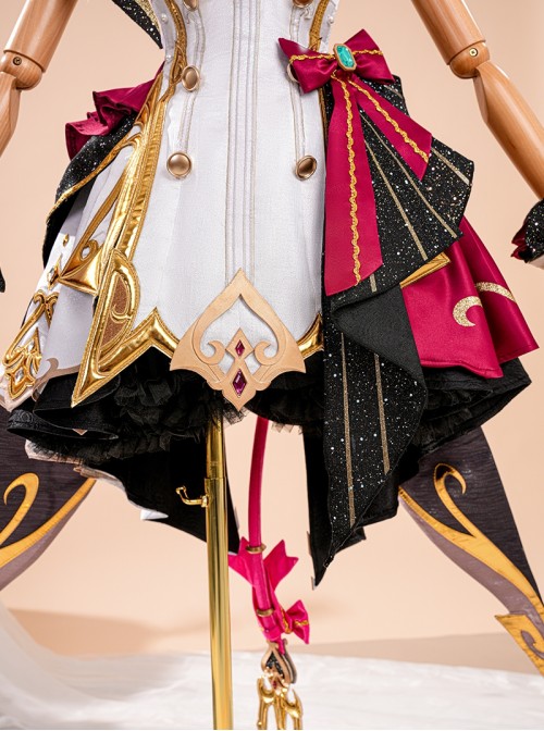 Game Genshin Impact Halloween Cosplay Escoffier Costume Set