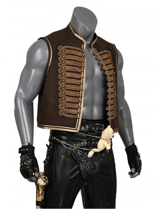 Movie Furiosa A Mad Max Saga Halloween Cosplay Dementus Costume Brown Vest