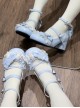Brulee Sweetheart Series Sweet Lolita Cute Fashion Lace Ribbon Bow Round Toe Mid Heel Mary Jane Shoes